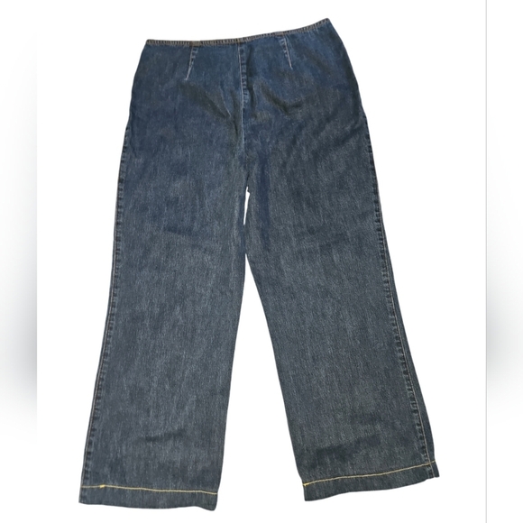 Wide Leg Jeans Y2K Style Size 12 Cotton 90s - Picture 3 of 6